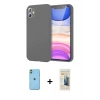 MARSİLYAN™- iPhone 11 Kılıf Kozmos Yansıma Özel Seri - Siyah 6D Mat Seramik Hayalet Nano Ekran Koruyucu + Neon Fosforlu Kamera Lens - YL