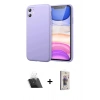 MARSİLYAN™- iPhone 11 Kılıf Kozmos Yansıma Özel Seri - Siyah Bilvis 3D Cam Ekran Koruyucu + Kamera Lens Koruma Cam - SF