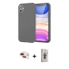 MARSİLYAN™- iPhone 11 Kılıf Kozmos Yansıma Özel Seri - Siyah Bilvis 3D Cam Ekran Koruyucu + Pers Alüminyum Kamera Lens - KI