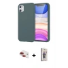 MARSİLYAN™- iPhone 11 Kılıf Kozmos Yansıma Özel Seri - Siyah Bilvis 3D Cam Ekran Koruyucu + Pers Alüminyum Kamera Lens - KI