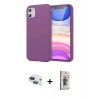 MARSİLYAN™- iPhone 11 Kılıf Kozmos Yansıma Özel Seri - Siyah Bilvis 3D Cam Ekran Koruyucu + Pers Alüminyum Kamera Lens - LT