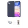 MARSİLYAN™- iPhone 11 Kılıf Kozmos Yansıma Özel Seri - Siyah Bilvis 3D Cam Ekran Koruyucu + Pers Alüminyum Kamera Lens - LT