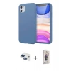 MARSİLYAN™- iPhone 11 Kılıf Kozmos Yansıma Özel Seri - Siyah Bilvis 3D Cam Ekran Koruyucu + Pers Alüminyum Kamera Lens - LT