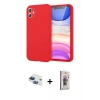 MARSİLYAN™- iPhone 11 Kılıf Kozmos Yansıma Özel Seri - Siyah Bilvis 3D Cam Ekran Koruyucu + Pers Alüminyum Kamera Lens - LT