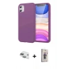 MARSİLYAN™- iPhone 11 Kılıf Kozmos Yansıma Özel Seri - Siyah Bilvis 3D Cam Ekran Koruyucu + Pers Alüminyum Kamera Lens - YL