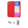 MARSİLYAN™- iPhone 11 Kılıf Kozmos Yansıma Özel Seri - Siyah Bilvis 3D Cam Ekran Koruyucu + Pers Alüminyum Kamera Lens - YL