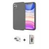 MARSİLYAN™- iPhone 11 Kılıf Kozmos Yansıma Özel Seri - Siyah Bilvis 3D Cam Ekran Koruyucu + Pers Alüminyum Kamera Lens - YL