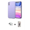 MARSİLYAN™- iPhone 11 Kılıf Kozmos Yansıma Özel Seri - Siyah Bilvis 3D Cam Ekran Koruyucu + Pers Alüminyum Kamera Lens - YL