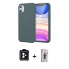 MARSİLYAN™- iPhone 11 Kılıf Kozmos Yansıma Özel Seri - Siyah Bilvis 3D Cam Ekran Koruyucu + PVD Metal Kamera Lens - MI