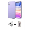 MARSİLYAN™- iPhone 11 Kılıf Kozmos Yansıma Özel Seri - Siyah Bilvis 3D Cam Ekran Koruyucu + Raze Metal Kamera Lens - GS