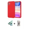 MARSİLYAN™- iPhone 11 Kılıf Kozmos Yansıma Özel Seri - Siyah Bilvis 3D Cam Ekran Koruyucu + Raze Metal Kamera Lens - MI