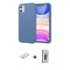 MARSİLYAN™- iPhone 11 Kılıf Kozmos Yansıma Özel Seri - Siyah Bilvis 3D Cam Ekran Koruyucu + Renkli Kamera Lens Koruma Cam - SI