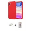 MARSİLYAN™- iPhone 11 Kılıf Kozmos Yansıma Özel Seri - Siyah Bilvis 3D Cam Ekran Koruyucu + Renkli Kamera Lens Koruma Cam - SI