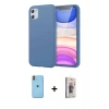 MARSİLYAN™- iPhone 11 Kılıf Kozmos Yansıma Özel Seri - Siyah Bilvis 3D Cam Ekran Koruyucu + Neon Fosforlu Kamera Lens - TU