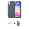MARSİLYAN™- iPhone 11 Kılıf Kozmos Yansıma Özel Seri - Siyah Bilvis 3D Cam Ekran Koruyucu + Renkli Kamera Lens Koruma Cam - YL