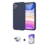 MARSİLYAN™- iPhone 11 Kılıf Kozmos Yansıma Özel Seri - Siyah Bilvis 5in1 3D Magic Cam Ekran Koruyucu + Gökkuşağı Pers Alüminyum Kamera Lens