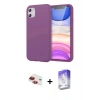 MARSİLYAN™- iPhone 11 Kılıf Kozmos Yansıma Özel Seri - Siyah Bilvis 5in1 3D Magic Cam Ekran Koruyucu + Pers Alüminyum Kamera Lens - KI