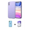 MARSİLYAN™- iPhone 11 Kılıf Kozmos Yansıma Özel Seri - Siyah Bilvis 5in1 3D Magic Cam Ekran Koruyucu + Neon Fosforlu Kamera Lens - YL
