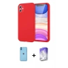 MARSİLYAN™- iPhone 11 Kılıf Kozmos Yansıma Özel Seri - Siyah Bilvis 5in1 3D Magic Cam Ekran Koruyucu + Neon Fosforlu Kamera Lens - MI