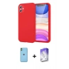 MARSİLYAN™- iPhone 11 Kılıf Kozmos Yansıma Özel Seri - Siyah Bilvis 5in1 3D Magic Cam Ekran Koruyucu + Neon Fosforlu Kamera Lens - YL