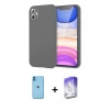 MARSİLYAN™- iPhone 11 Kılıf Kozmos Yansıma Özel Seri - Siyah Bilvis 5in1 3D Magic Cam Ekran Koruyucu + Neon Fosforlu Kamera Lens - MI