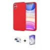 MARSİLYAN™- iPhone 11 Kılıf Kozmos Yansıma Özel Seri - Siyah Bilvis 5in1 3D Magic Cam Ekran Koruyucu + Pers Alüminyum Kamera Lens - LT