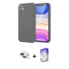 MARSİLYAN™- iPhone 11 Kılıf Kozmos Yansıma Özel Seri - Siyah Bilvis 5in1 3D Magic Cam Ekran Koruyucu + Pers Alüminyum Kamera Lens - LT