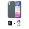 MARSİLYAN™- iPhone 11 Kılıf Kozmos Yansıma Özel Seri - Siyah Bilvis 5in1 3D Magic Cam Ekran Koruyucu + PVD Metal Kamera Lens - TU