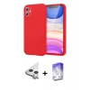 MARSİLYAN™- iPhone 11 Kılıf Kozmos Yansıma Özel Seri - Siyah Bilvis 5in1 3D Magic Cam Ekran Koruyucu + Raze Metal Kamera Lens - GS