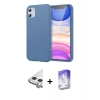 MARSİLYAN™- iPhone 11 Kılıf Kozmos Yansıma Özel Seri - Siyah Bilvis 5in1 3D Magic Cam Ekran Koruyucu + Raze Metal Kamera Lens - GS