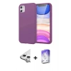 MARSİLYAN™- iPhone 11 Kılıf Kozmos Yansıma Özel Seri - Siyah Bilvis 5in1 3D Magic Cam Ekran Koruyucu + Raze Metal Kamera Lens - GS
