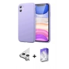 MARSİLYAN™- iPhone 11 Kılıf Kozmos Yansıma Özel Seri - Siyah Bilvis 5in1 3D Magic Cam Ekran Koruyucu + Raze Metal Kamera Lens - GS