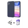 MARSİLYAN™- iPhone 11 Kılıf Kozmos Yansıma Özel Seri - Siyah Bilvis 5in1 3D Magic Cam Ekran Koruyucu + Raze Metal Kamera Lens - GS