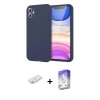 MARSİLYAN™- iPhone 11 Kılıf Kozmos Yansıma Özel Seri - Siyah Bilvis 5in1 3D Magic Cam Ekran Koruyucu + Renkli Kamera Lens Koruma Cam - SI
