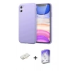 MARSİLYAN™- iPhone 11 Kılıf Kozmos Yansıma Özel Seri - Siyah Bilvis 5in1 3D Magic Cam Ekran Koruyucu + Renkli Kamera Lens Koruma Cam - SI