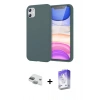 MARSİLYAN™- iPhone 11 Kılıf Kozmos Yansıma Özel Seri - Siyah Bilvis 5in1 3D Magic Cam Ekran Koruyucu + Pers Alüminyum Kamera Lens - YL
