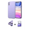 MARSİLYAN™- iPhone 11 Kılıf Kozmos Yansıma Özel Seri - Siyah Bilvis 5in1 5D Magic Hayalet Cam Ekran Koruyucu + Raze Metal Kamera Lens - MR