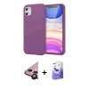 MARSİLYAN™- iPhone 11 Kılıf Kozmos Yansıma Özel Seri - Siyah Bilvis 5in1 5D Magic Hayalet Cam Ekran Koruyucu + Raze Metal Kamera Lens - SH