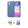 MARSİLYAN™- iPhone 11 Kılıf Kozmos Yansıma Özel Seri - Siyah Bilvis 5in1 5D Magic Hayalet Cam Ekran Koruyucu + Raze Metal Kamera Lens - GS