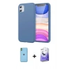 MARSİLYAN™- iPhone 11 Kılıf Kozmos Yansıma Özel Seri - Siyah Bilvis 5in1 5D Magic Hayalet Cam Ekran Koruyucu + Neon Fosforlu Kamera Lens - YL