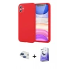 MARSİLYAN™- iPhone 11 Kılıf Kozmos Yansıma Özel Seri - Siyah Bilvis 5in1 5D Magic Hayalet Cam Ekran Koruyucu + Pers Alüminyum Kamera Lens - LT