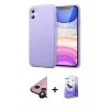 MARSİLYAN™- iPhone 11 Kılıf Kozmos Yansıma Özel Seri - Siyah Bilvis 5in1 5D Magic Hayalet Cam Ekran Koruyucu + Raze Metal Kamera Lens - SH