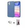 MARSİLYAN™- iPhone 11 Kılıf Kozmos Yansıma Özel Seri - Siyah Bilvis Hayalet Cam Ekran Koruyucu + Pers Alüminyum Kamera Lens - GD