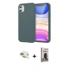 MARSİLYAN™- iPhone 11 Kılıf Kozmos Yansıma Özel Seri - Siyah Bilvis Hayalet Cam Ekran Koruyucu + Pers Alüminyum Kamera Lens - GD