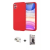 MARSİLYAN™- iPhone 11 Kılıf Kozmos Yansıma Özel Seri - Siyah Bilvis Hayalet Cam Ekran Koruyucu + Pers Alüminyum Kamera Lens - GD