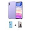 MARSİLYAN™- iPhone 11 Kılıf Kozmos Yansıma Özel Seri - Siyah Bilvis Hayalet Cam Ekran Koruyucu + Neon Fosforlu Kamera Lens - YL