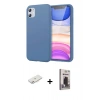 MARSİLYAN™- iPhone 11 Kılıf Kozmos Yansıma Özel Seri - Siyah Bilvis Hayalet Cam Ekran Koruyucu + Renkli Kamera Lens Koruma Cam - PE