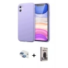 MARSİLYAN™- iPhone 11 Kılıf Kozmos Yansıma Özel Seri - Siyah Bilvis Hayalet Cam Ekran Koruyucu + Pers Alüminyum Kamera Lens - GI