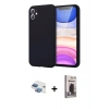 MARSİLYAN™- iPhone 11 Kılıf Kozmos Yansıma Özel Seri - Siyah Bilvis Hayalet Cam Ekran Koruyucu + Pers Alüminyum Kamera Lens - GI