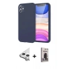 MARSİLYAN™- iPhone 11 Kılıf Kozmos Yansıma Özel Seri - Siyah Bilvis Hayalet Cam Ekran Koruyucu + Raze Metal Kamera Lens - GS